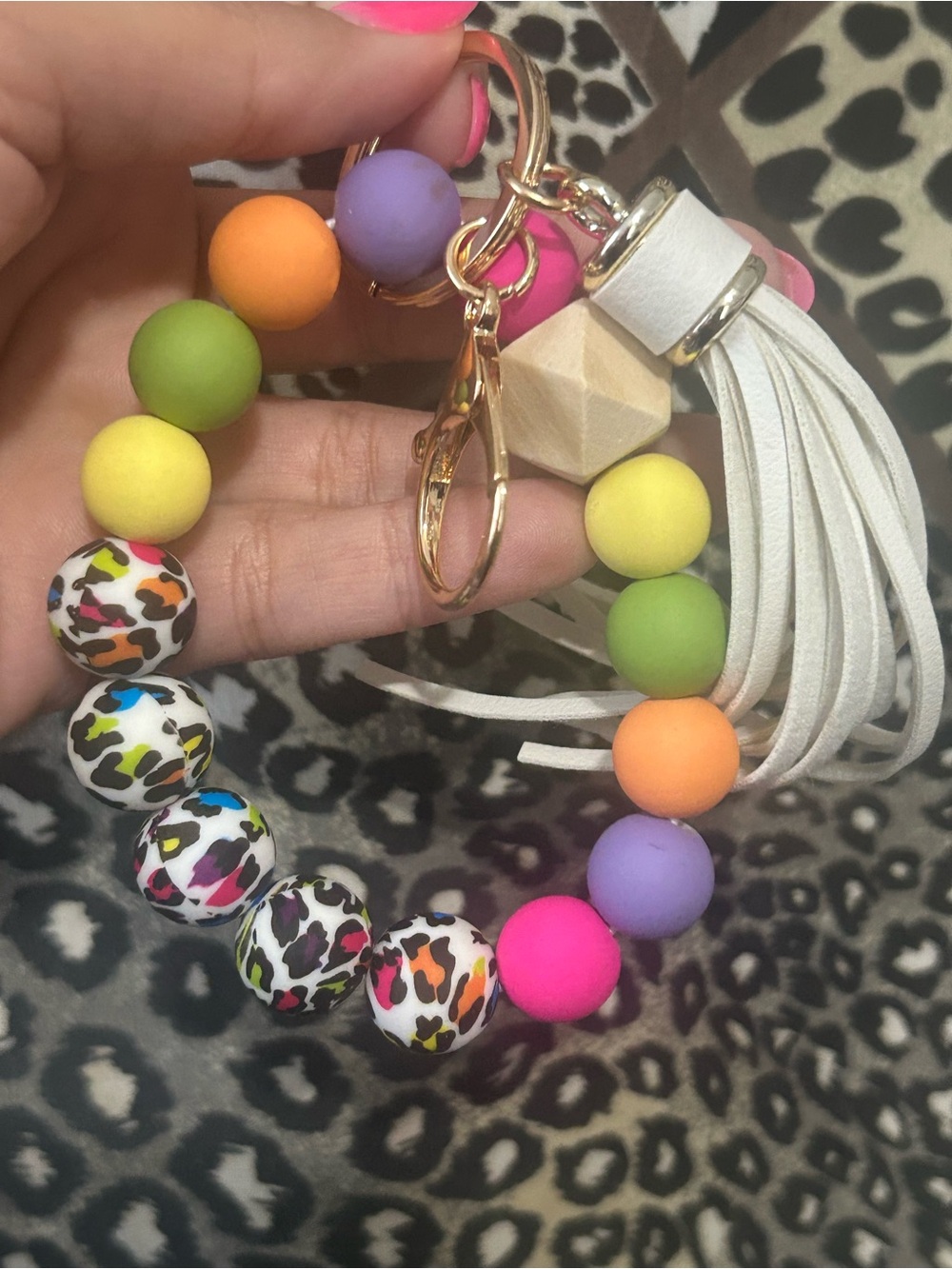 Beaded Wristlet Keychain